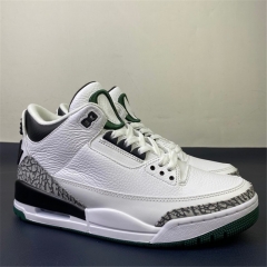 Air Jordan 3 white black green