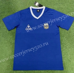 Retro Version 1986 Argentina Away Blue Thailand Soccer Jersey AAA-403