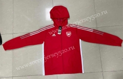 2021-2022 Arsenal Red Trench Coats With Hat-815