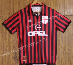 Retro Version 99-00 Centennial Edition AC Milan Red&Black Thailand Soccer Jersey AAA-SL