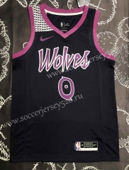 Minnesota Timberwolves Black #0 NBA Jersey-311