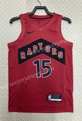 2022-2023 Toronto Raptors Away Red #15 NBA Jersey-311