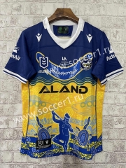2023-2024 Native Version Manna Fish Blue&Yellow Thailand Rugby Jersey