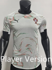 Player Version 2025-2026 Portugal Away White Thailand Soccer Jersey AAA-SJ