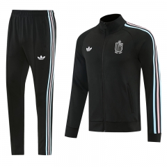 26-27 Belgium Black Thailand Soccer Jacket Uniform-LH