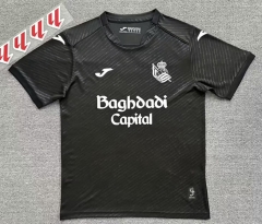 (S-4XL) 26-27 Real Sociedad Away Black Thailand Soccer Jersey AAA-3685