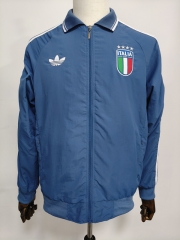 26-27 Italy Light Blue Single-sided Embroidered Thailand Soccer Trench Coat-0255