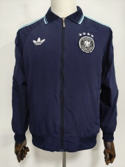 26-27 Germany Blue Single-sided Embroidered Thailand Soccer Trench Coat-0255