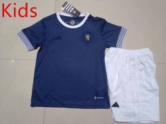 150th Anniversary Version Scotland Home Royal Blue Kids/Youth Soccer Uniform-507