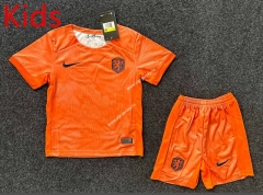 2024 Netherlands Home Orange Kids/Youth Soccer Uniform-GB
