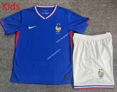 2024-2025 France Home Blue Kids/Youth Soccer Uniform-709