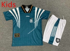 Retro Version 1996 Germany Away Green Kids/Youth Soccer Uniform-7809