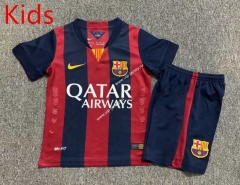 Retro Version 14-15 Barcelona Home Red&Blue Kids/Youth Soccer Uniform-7809