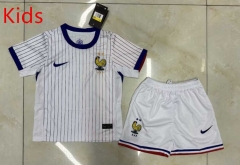 2024-2025 France Away White Kids/Youth Soccer Uniform-7209
