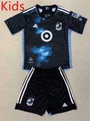 2024-2025 Minnesota United FC Home Blue&Black Kid/Youth Soccer Uniform-AY
