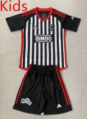 2024-2025 Club de Cuervos Black&White Kids/Youth Soccer Uniform-AY