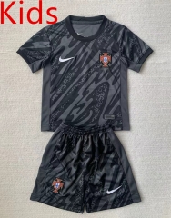 2024-2025 Portugal Goalkeeper Yellow Kids/Youth Soccer Uniform-AY