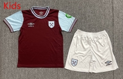 2024-2025 West Ham United Home Red Kids/Youth Soccer Uniform