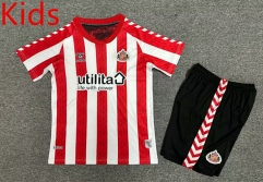 2024-2025 Sunderland AFC Home Red&White Kids/Youth Soccer Uniform