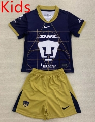 2024-2025 PA UNAM Away Royal Blue Kid/Youth Soccer Uniform-AY