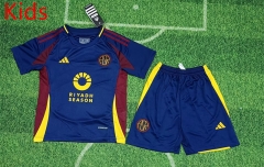2024-2025 Roma 2nd Away Royal Blue Kids/Youth Soccer Uniform