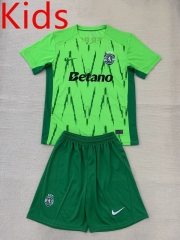 2024-2025 Sporting Clube de Portugal 3rd Away Green Kid/Youth Soccer Uniform-AY