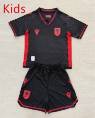2025-26 Albania 2nd Away Black Kids/Youth Soccer Uniform-AY