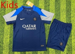 25-26 Paris SG Royal Blue Training Kids/Youth Soccer Uniform-1947