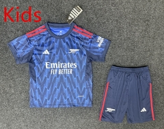 25-26 Arsenal Goalkeeper Away Blue Kids/Youth Soccer Uniform-GB