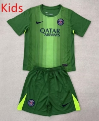 25-26 Paris Goalkeeper Green Kids/Youth Soccer Uniform-AY