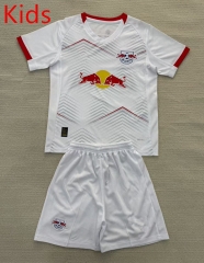 2025-26 RB Leipzig Home White Youth/Kids Soccer Uniform-AY