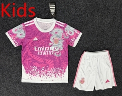 2025-2026 Special Edition Real Madrid  Pink&White Kids/Youth Soccer Uniform-GB