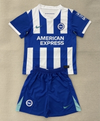 25-26 Brighton & Hove Albion Home Blue&White  Soccer Uniform-AY