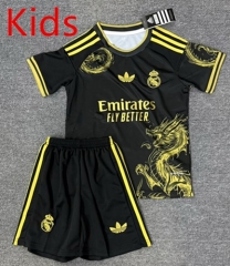 2025-2026 Special Edition Real Madrid Black Kids/Youth Soccer Uniform-4247