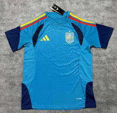 (S-4XL) 26-27 Spain Blue Thailand Soccer Training Jersey-4506