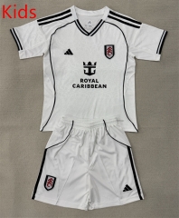 25-26  Fulham Home White Kids/Youth Soccer Uniform-AY