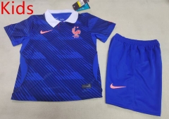2026 World Cup France  Home Blue Kids/Youth Soccer Uniform-507