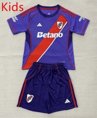 26-27 River Plate Third Away Purple Kids/Youth Soccer Uniform-AY