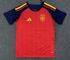 (S-4XL) 26-27 Spain Home Red Thailand Soccer Jersey (2 Star)