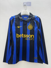 26-27 Inter Milan Home Blue&Black LS Thailand Soccer Jersey AAA-888