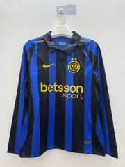 26-27 Inter Milan Home Blue&Black LS Thailand Soccer Jersey AAA-888