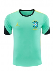 26-27 Brazil Green Thailand Training Soccer Jersey-418
