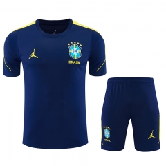 26-27 Brazil Cyan Thailand Training Soccer Uniform-418