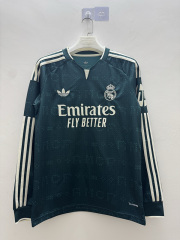 (S-4XL) 26-27 Real Madrid Away Green LS Thailand Soccer Jersey AAA-9268