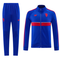 26-27 Manchester United Color Blue Thailand Soccer Jacket Uniform-LH