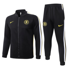 26-27 Chelsea Black Thailand Soccer Jacket Uniform-815