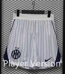 26-27 Player Version Inter Milan Away White Thailand Soccer Shorts-888