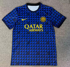 (S-4XL)26-27 Inter Milan Blue&Black Thailand Training Soccer Jersey AAA-7902
