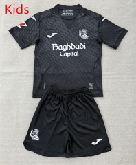 26-27 Real Sociedad Away Black Kids/Youth Soccer Uniform-AY