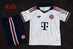 26-27 Bayern München Away White Kids/Youth Soccer Uniform-4714